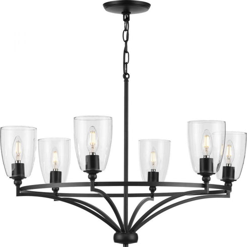 Progress Parkhurst P400297 009 6 60 Watt CAND CHANDELIER in Brushed Nickel Finish Model: P400297-009