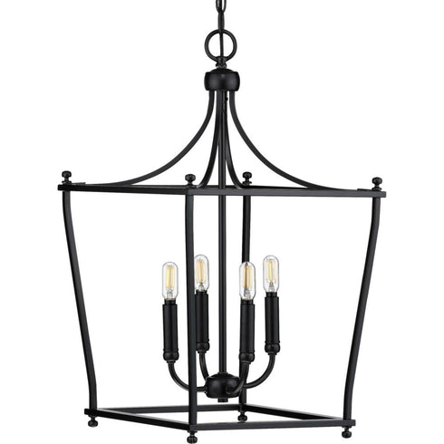 Progress Parkhurst P500214 009 4 60 Watt CAND FOYER in Brushed Nickel Finish Model: P500214-009