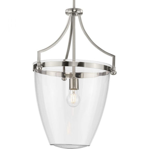 Progress Parkhurst P500361 009 1 60 Watt MED PENDANT in Brushed Nickel Finish Model: P500361-009