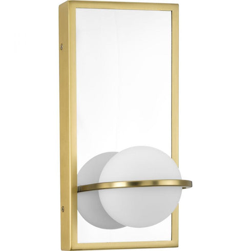 Progress Pearl LED P710105 012 30 1 13 Watt LED WALL BRACKET in Satin Brass Finish Model: P710105-012-30
