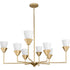 Progress Pinellas Collection 14.37 in. Eight Light in White Plaster Contemporary Chandelier Model: P400373-197