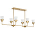 Progress Pinellas Collection Six Light in White Plaster Contemporary Linear Light Model: P400374-197