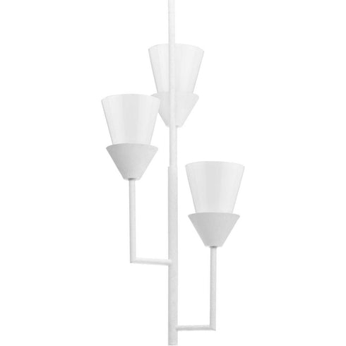 Progress Pinellas Collection Three Light in White Plaster Contemporary Pendant Model: P500445-197