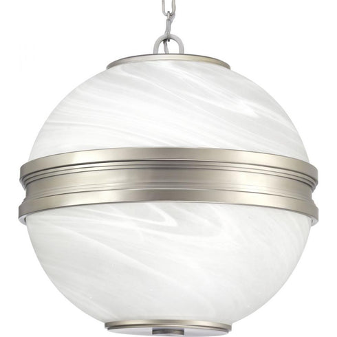 Progress Point Dume™ - Moonrise 3 Light P500204 081 3 100 Watt MED PENDANT in Antique Nickel Finish Model: P500204-081