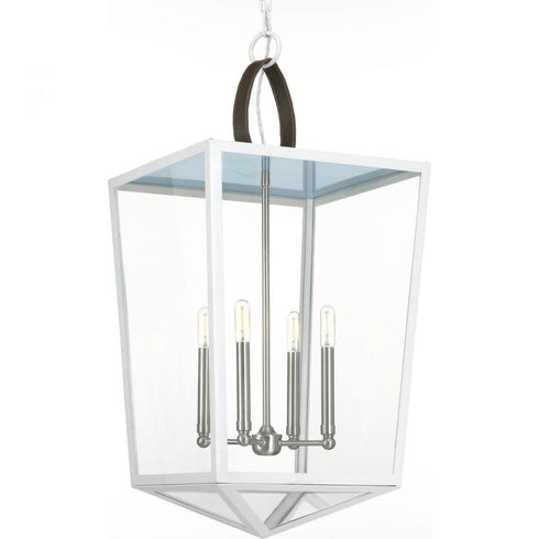 Progress Point Dume™ - Shearwater 4 Light P500196 030 4 60 Watt CAND FOYER in White Finish Model: P500196-030