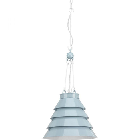 Progress Point Dume™ - Surfrider 1 Light P500199 162 1 75 Watt MED PENDANT in Matte Blue Enamel Finish Model: P500199-162