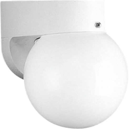Progress Polycarbonate Outdoor P5813 30 1 60 Watt MED OD WALL FIXT in White Finish Model: P5813-30