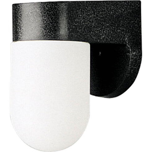 Progress Polycarbonate Outdoor P5817 31 1 60 Watt MED OD WALL FIXT in Textured Black Finish Model: P5817-31
