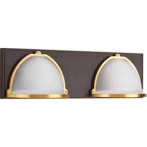 Progress Ponder LED Ponder Two Light Bath in Antique Bronze Finish Model: P300091-020-30