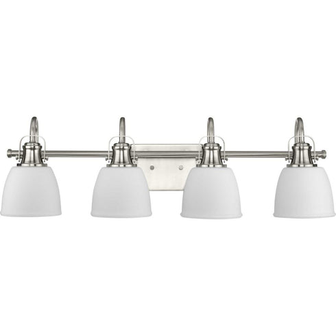 Progress Preston P300429 009 4 Light BATH in Brushed Nickel Finish Model: P300429-009