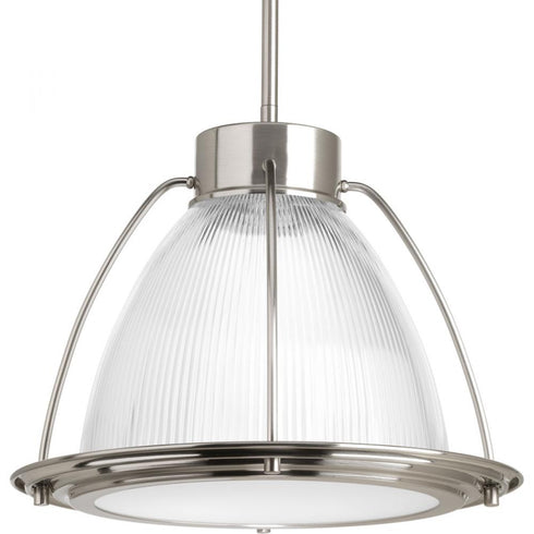 Progress Prismatic Glass LED P5143 0930K9 1 9 Watt LED 3000K PENDANT in Brushed Nickel Finish Model: P5143-0930K9