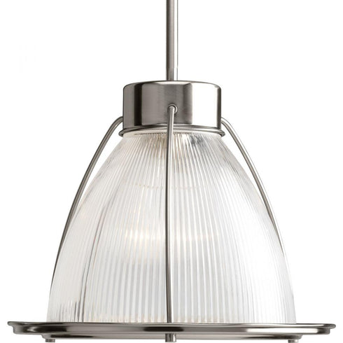 Progress Prismatic Glass P5182 09 1 100 Watt MED STEM MNT PENDANT in Brushed Nickel Finish Model: P5182-09