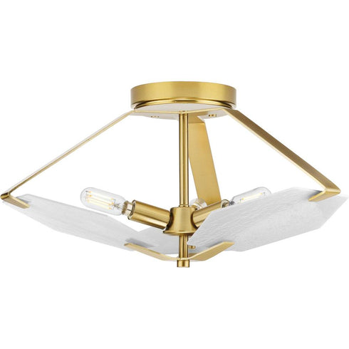 Progress Rae Collection Three Light Semi Flush Convertible in Brushed Bronze Finish Model: P350158-109