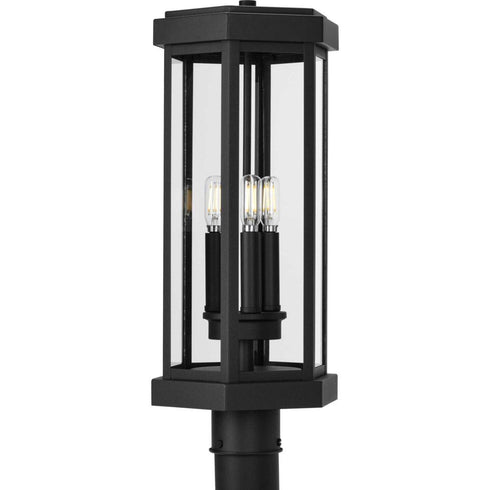 Progress Ramsey P540104 031 3 Light POST LANTERN in Black Finish Model: P540104-031