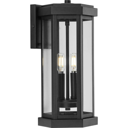 Progress Ramsey P560338 031 2 Light WALL LANTERN in Black Finish Model: P560338-031