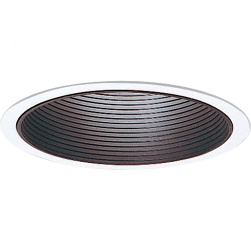Progress Recessed - Trim 6 Inch Step Baffle Trim for 6 Inch Housing (P8 P18 P8 P8 P82 P62) in Black Finish Model: P8066-31