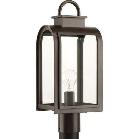 Progress Refuge P6431 108 1 100 Watt MED POST LANTERN in Oil Rubbed Bronze Finish Model: P6431-108