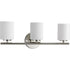 Progress Replay P2159 09 3 100 Watt MED BATH BRACKET in Brushed Nickel Finish Model: P2159-09