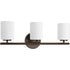 Progress Replay P2159 09 3 100 Watt MED BATH BRACKET in Brushed Nickel Finish Model: P2159-09