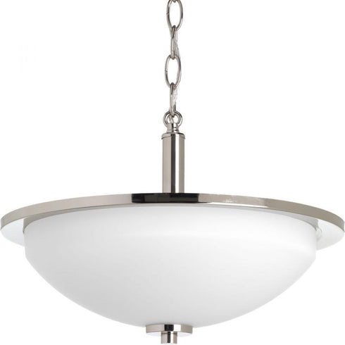 Progress Replay P3424 09 2 100 Watt MED SEMI FLUSH in Brushed Nickel Finish Model: P3424-09