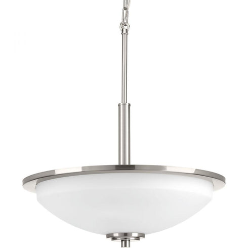 Progress Replay P3450 09 3 100 Watt MED INV PENDANT in Brushed Nickel Finish Model: P3450-09