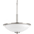 Progress Replay P3450 09 3 100 Watt MED INV PENDANT in Brushed Nickel Finish Model: P3450-09