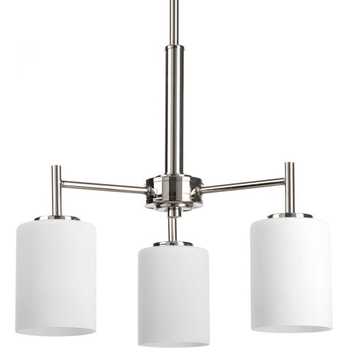Progress Replay P4318 09 3 100 Watt MED CHANDELIER in Brushed Nickel Finish Model: P4318-09