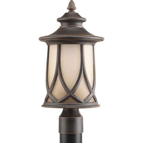 Progress Resort P6404 122 1 100 Watt MED POST LANTERN in Aged Copper Finish Model: P6404-122