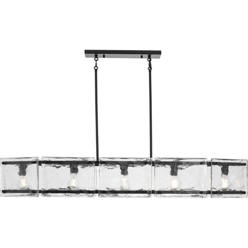 Progress Rivera Collection 5 Light in Matte Black Luxe Industrial Linear Light Model: P400356-31M