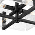 Progress Rivera Collection Four Light 13 in. in Matte Black Luxe Industrial Flush Mount Model: P350271-31M