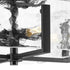 Progress Rivera Collection Four Light 13 in. in Matte Black Luxe Industrial Flush Mount Model: P350271-31M