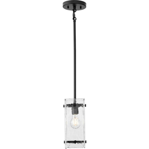 Progress Rivera Collection One Light in Matte Black Luxe Industrial Pendant Model: P500434-31M