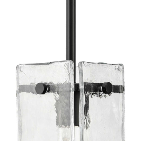 Progress Rivera Collection One Light in Matte Black Luxe Industrial Pendant Model: P500434-31M