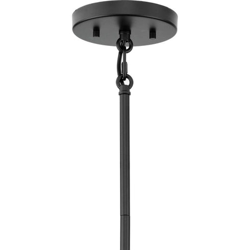 Progress Rivera Collection One Light in Matte Black Luxe Industrial Pendant Model: P500434-31M