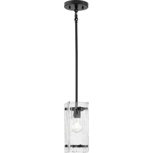 Progress Rivera Collection One Light in Matte Black Luxe Industrial Pendant Model: P500434-31M