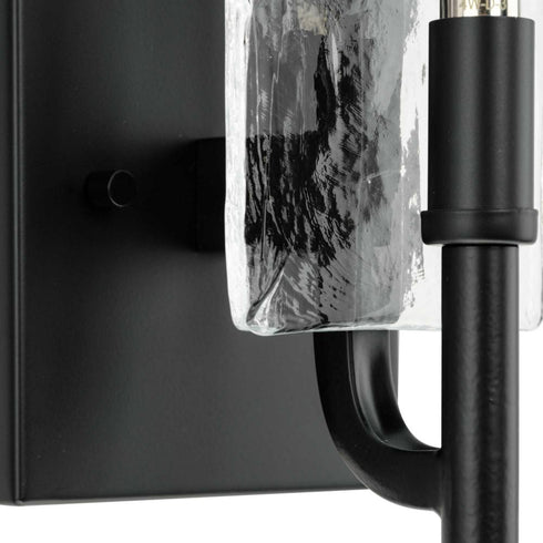 Progress Rivera Collection One Light in Matte Black Luxe Industrial Wall Bracket Model: P710121-31M