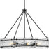 Progress Rivera Collection Six Light in Matte Black Luxe Industrial Chandelier Model: P400355-31M