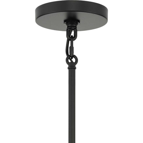 Progress Rivera Collection Six Light in Matte Black Luxe Industrial Chandelier Model: P400355-31M