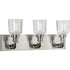 Progress Rushton P300228 009 3 60 Watt MED BATH BRACKET in Brushed Nickel Finish Model: P300228-009