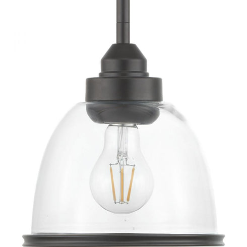 Progress Saluda P500137 009 1 60 Watt MED MINI PENDANT in Brushed Nickel Finish Model: P500137-009