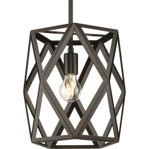 Progress Saucedo P500421 129 1 Light PENDANT in Architectural Bronze Finish Model: P500421-129