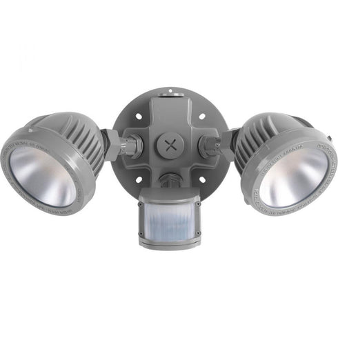 Progress Security Light Two Light Securit Flood Light With Motion Sensor in Metallic Gray Finish Model: P6341-82-30K