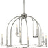 Progress Seneca Collection Nine Light in Matte Black Farmhouse Chandelier Light Model: P400187-031