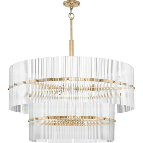 Progress Seville Collection Nine Light in Soft Gold Contemporary Chandelier Model: P400390-205