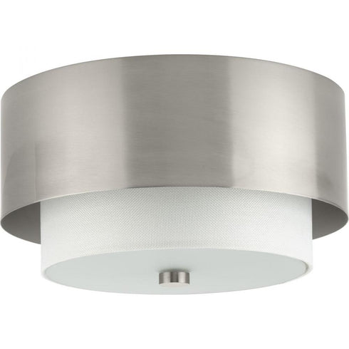 Progress Silva P350249 009 2 Light FLUSHMT in Brushed Nickel Finish Model: P350249-009