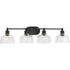 Progress Singleton P300398 009 4 Light BATH in Brushed Nickel Finish Model: P300398-009