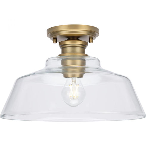Progress Singleton P350227 009 1 Light MEDIUM SEMIFL in Brushed Nickel Finish Model: P350227-009