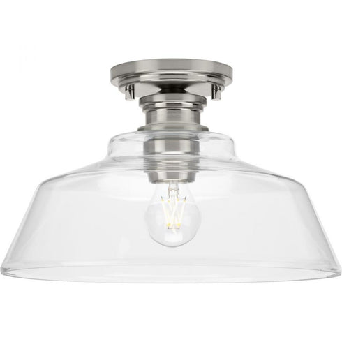 Progress Singleton P350227 009 1 Light MEDIUM SEMIFL in Brushed Nickel Finish Model: P350227-009