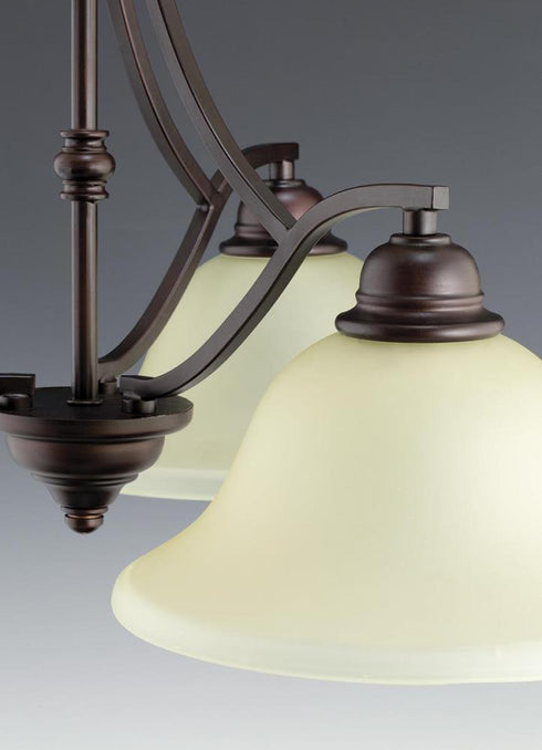 Progress Spirit Collection Three Light Inverted Pendant in Pebbles Finish Model: P3455-144