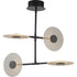 Progress Spoke LED Collection Four Light in Brushed Nickel Modern Style Hanging Chandelier Light Model: P400255-009-30